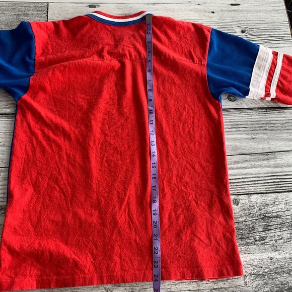 New York Rangers Vintage Jersey V-Neck Short Sleeve Shirt - Picture 12 of 15